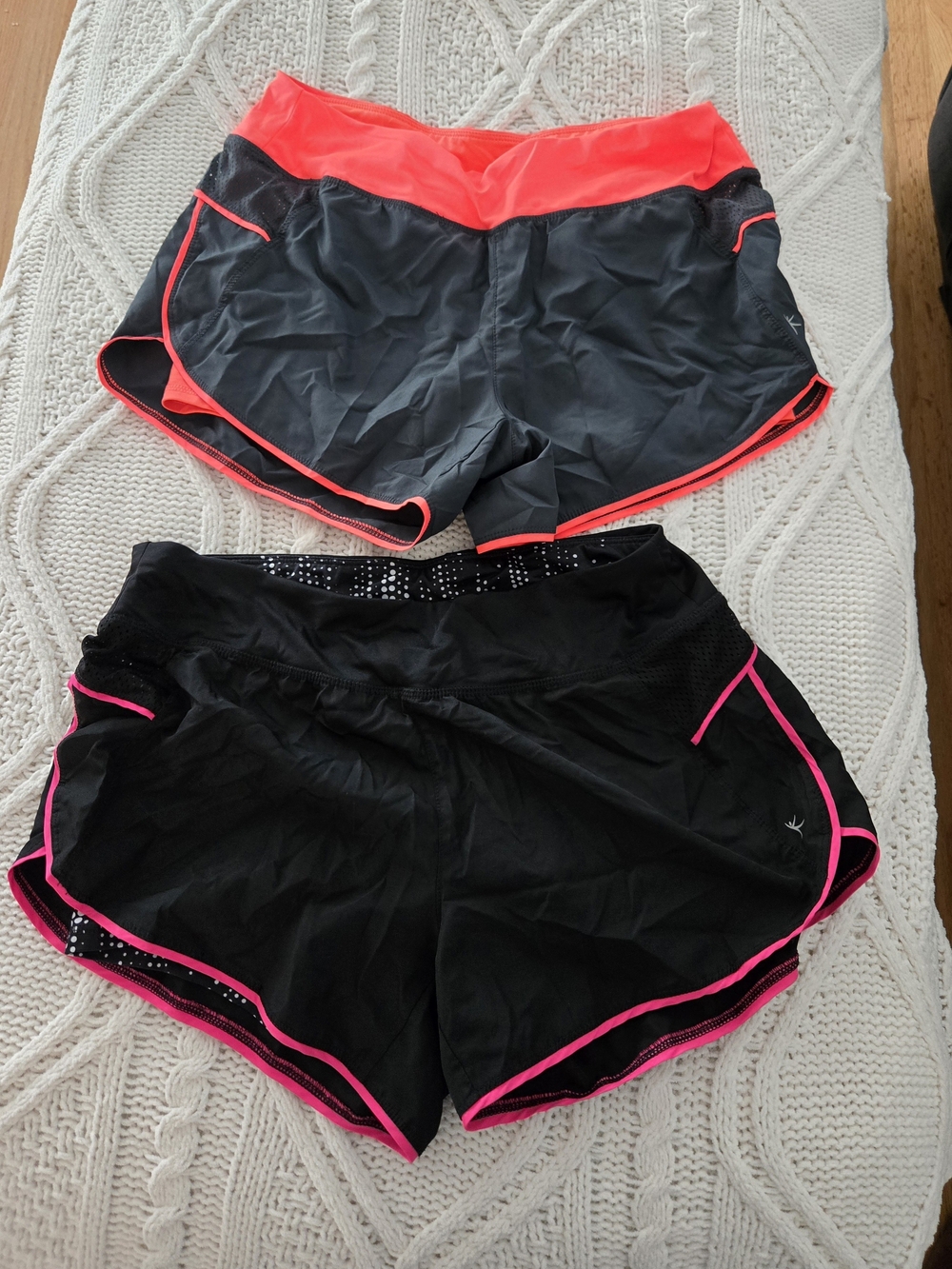 Danskin Women's 2 in 1 athletic 2 Pairs Of  shorts size M